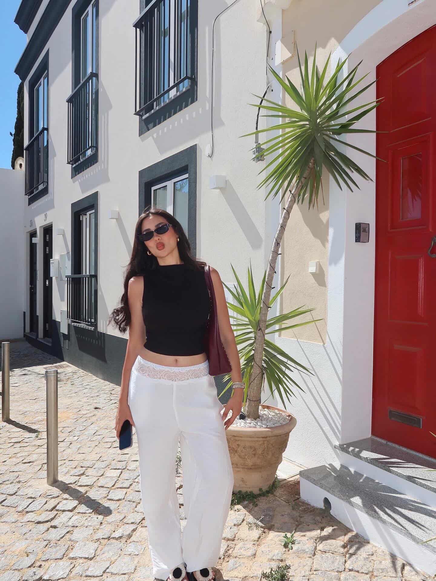 LACE LINEN TROUSERS