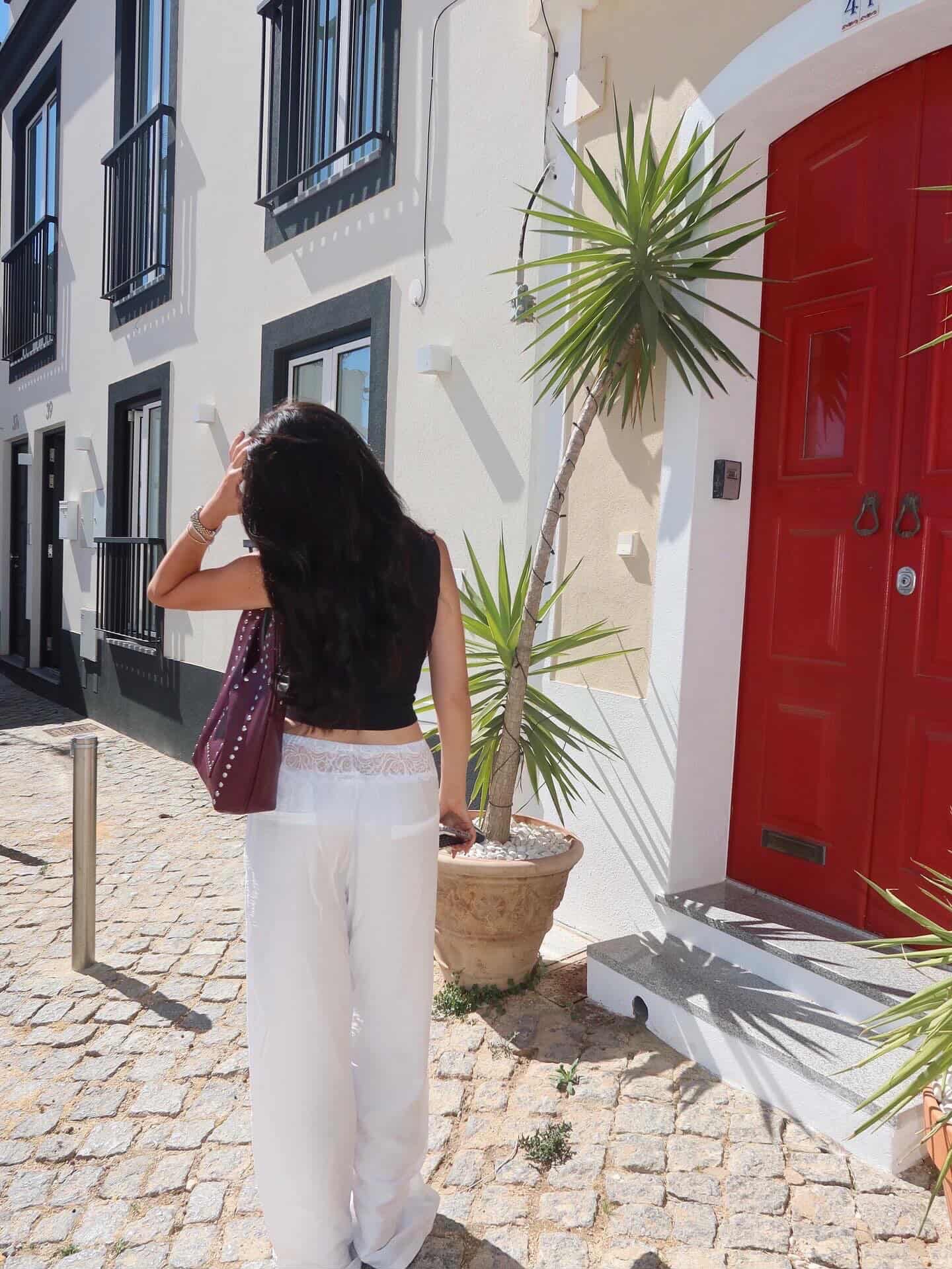 LACE LINEN TROUSERS