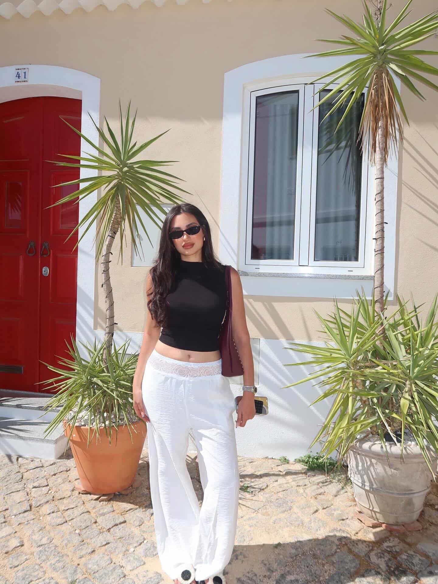 LACE LINEN TROUSERS