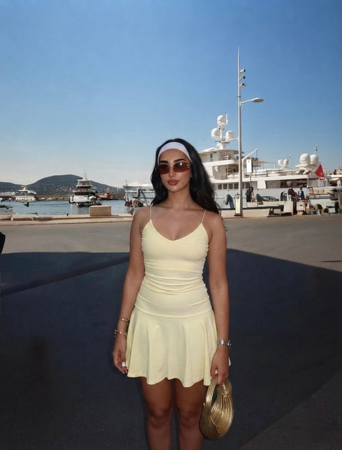 K DRESS BUTTER YELLOW