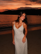 POLKA DOTS DRESS WHITE