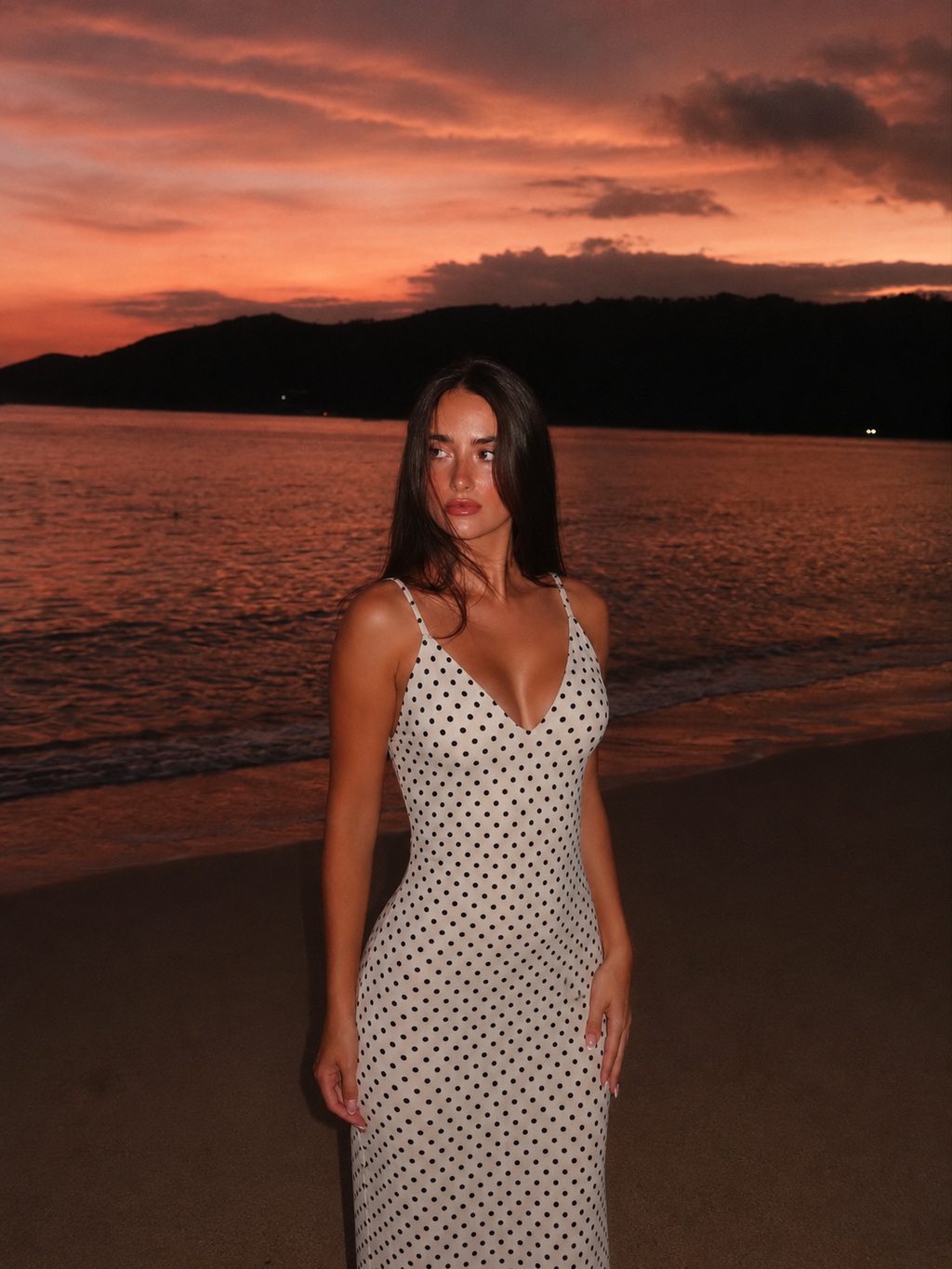 POLKA DOTS DRESS WHITE