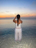 LACE LINEN TROUSERS
