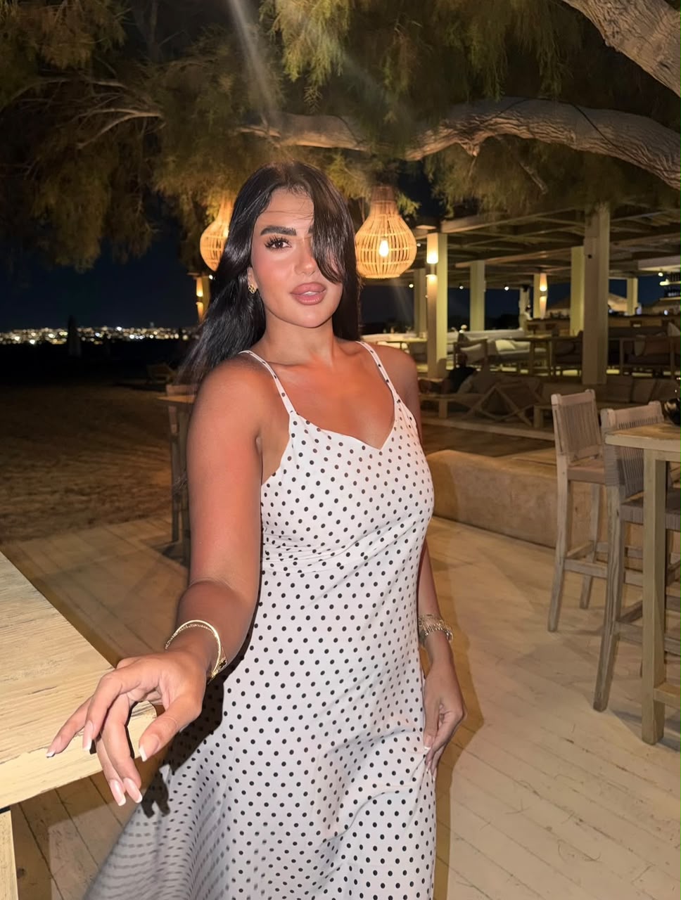 POLKA DOTS DRESS WHITE