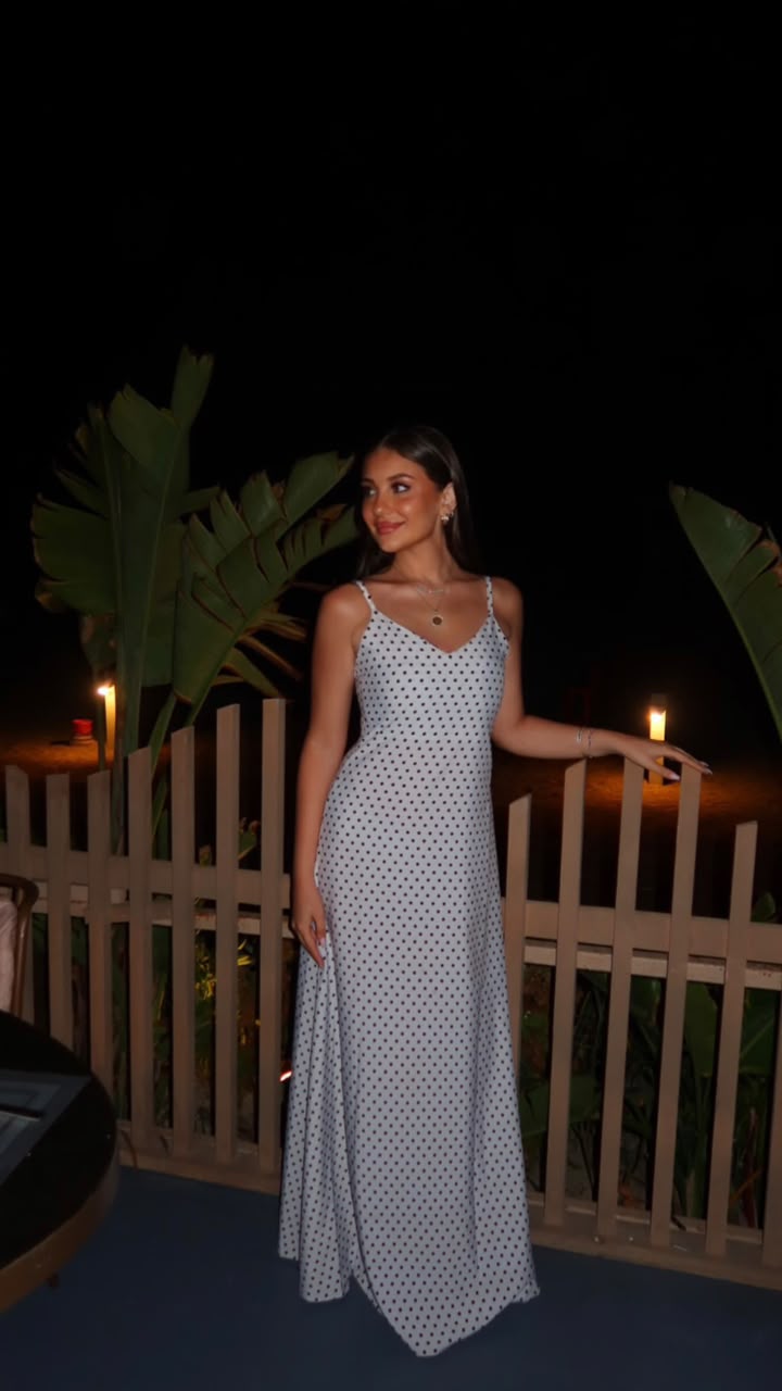 POLKA DOTS DRESS WHITE